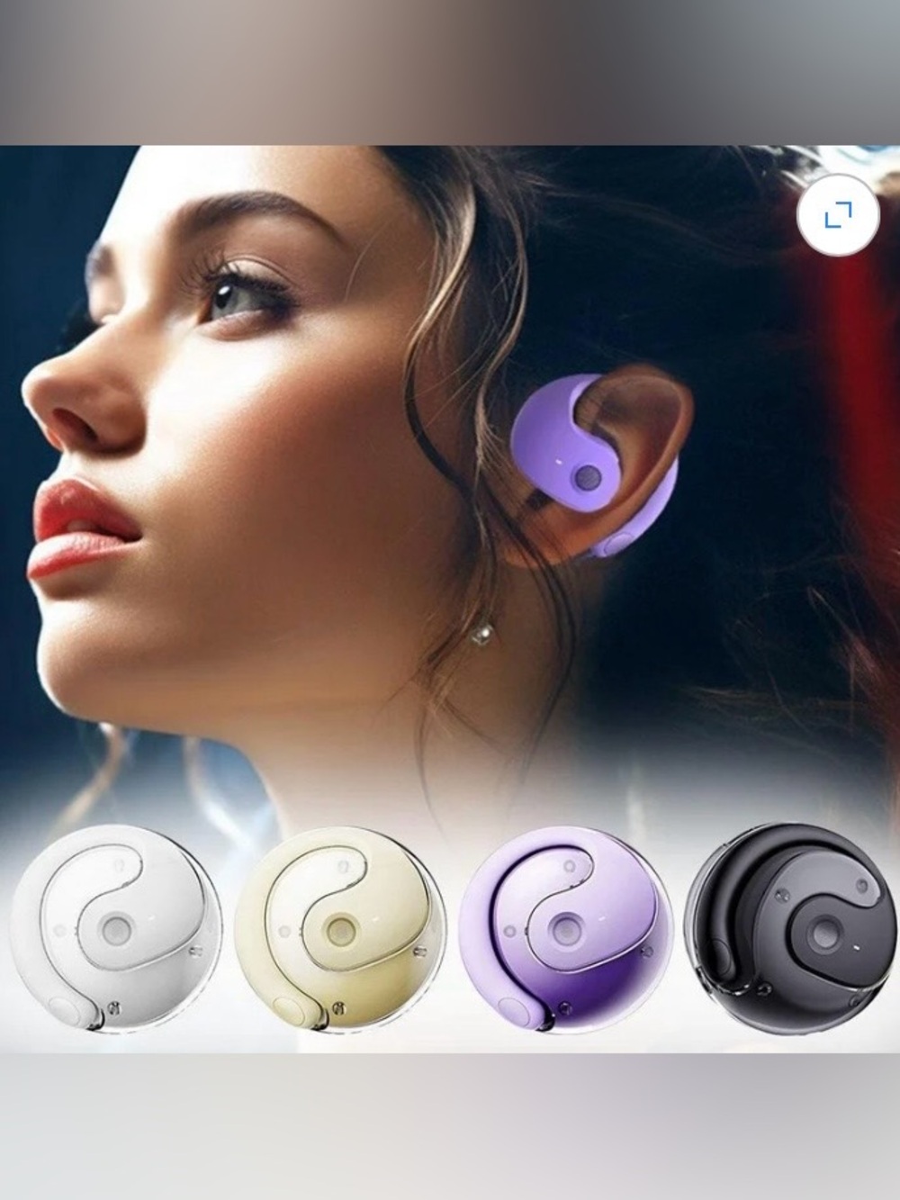 NIB - OWS-JM13 Sport Bluetooth Ear-hook earbuds, waterproof - BLACK